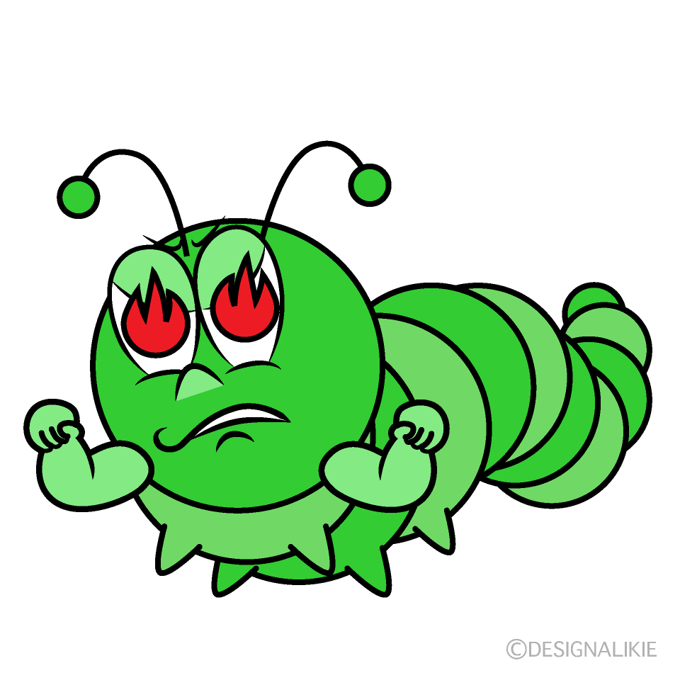 Enthusiasm Caterpillar Cartoon Character Image