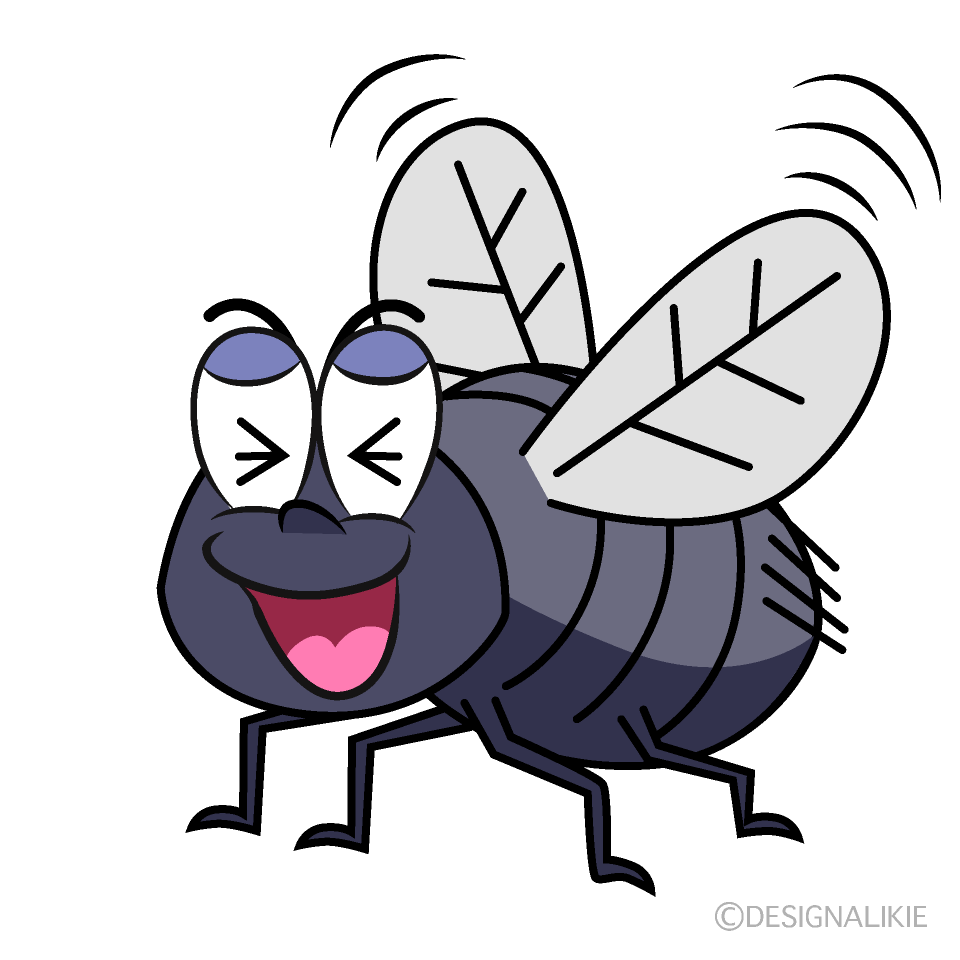 Laughing Fly Cartoon Character Image