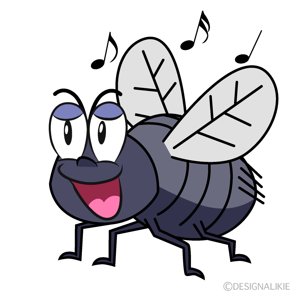 Singing Fly Cartoon Character Image