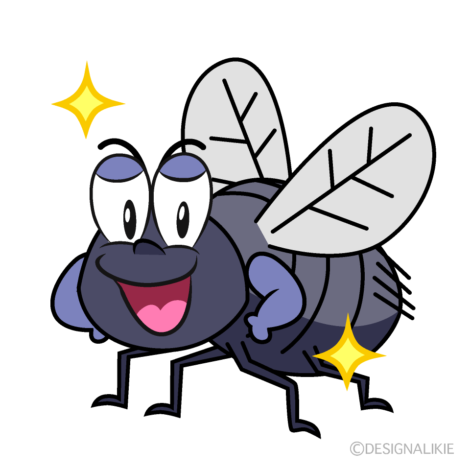 Glitter Fly Cartoon Character Image