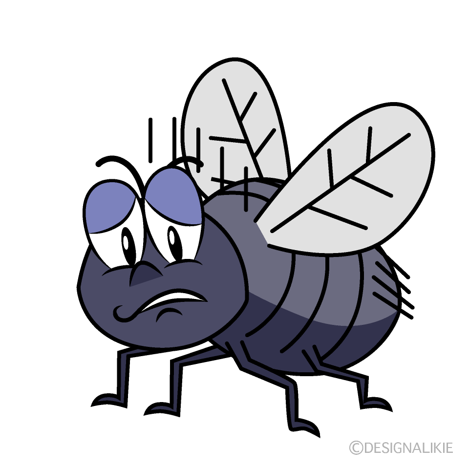 Depressed Fly Cartoon Character Image