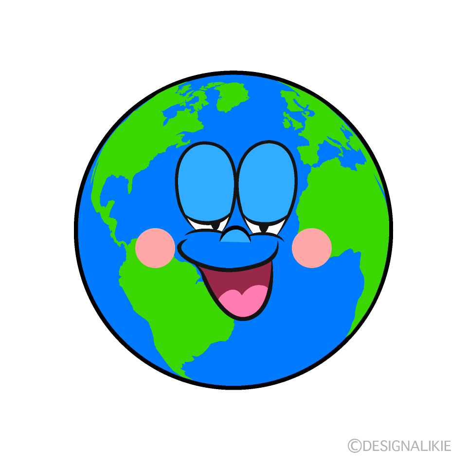 Dozing Earth Cartoon Character Image
