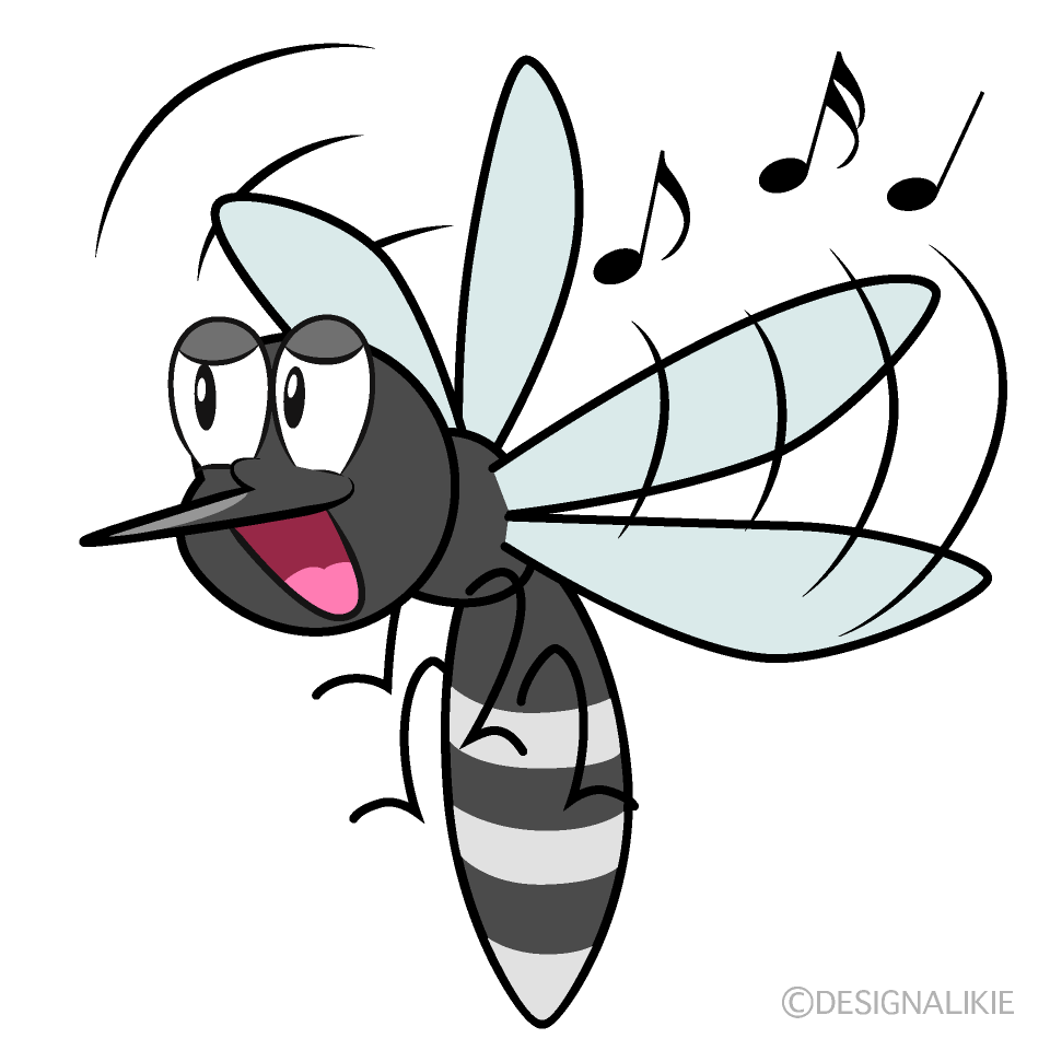 Singing Mosquito Cartoon Character Image