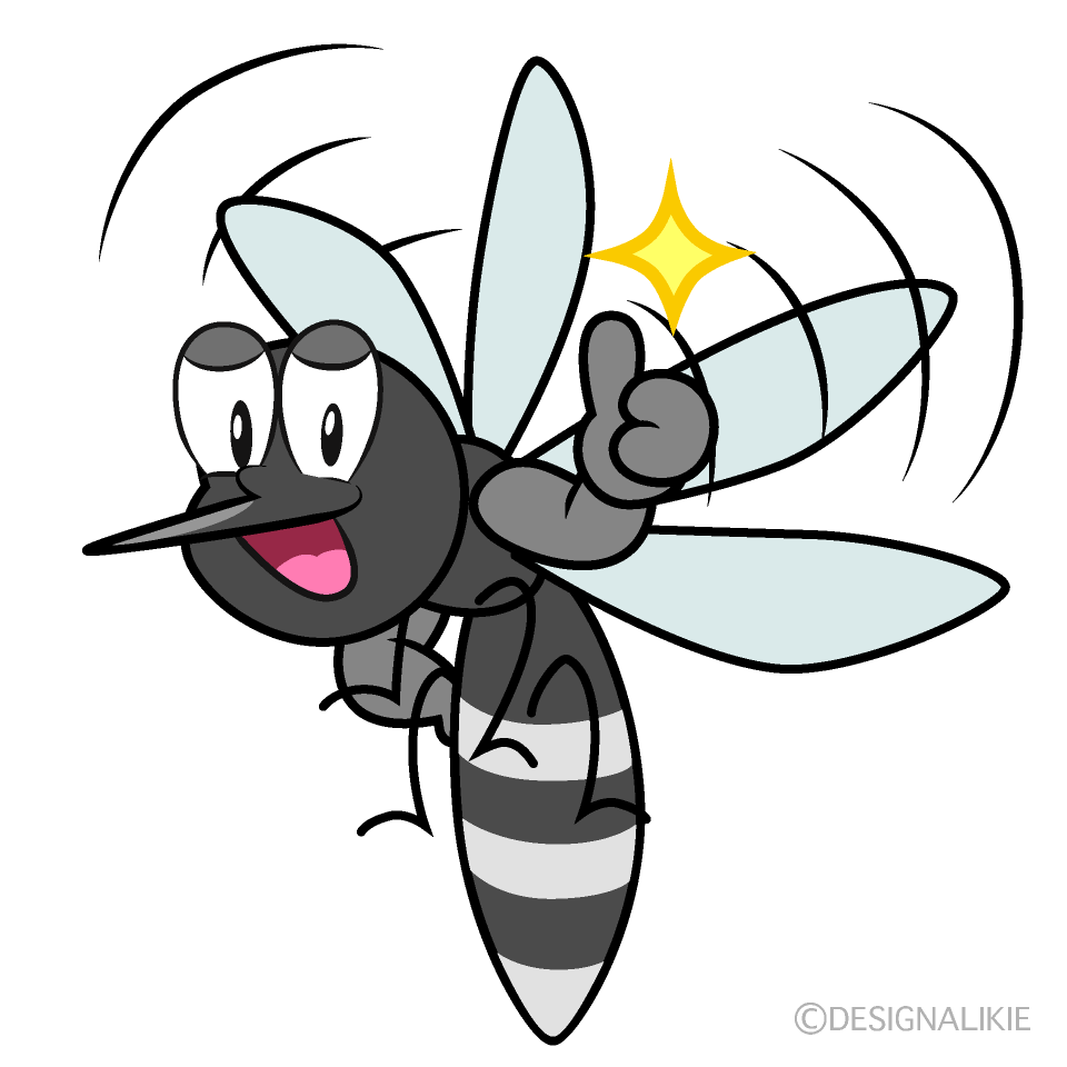 Thumbs up Mosquito Cartoon Character Image