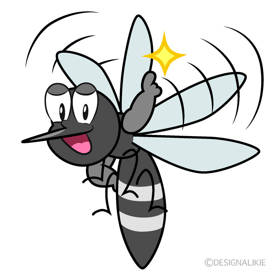 Posing Mosquito Cartoon Character Image