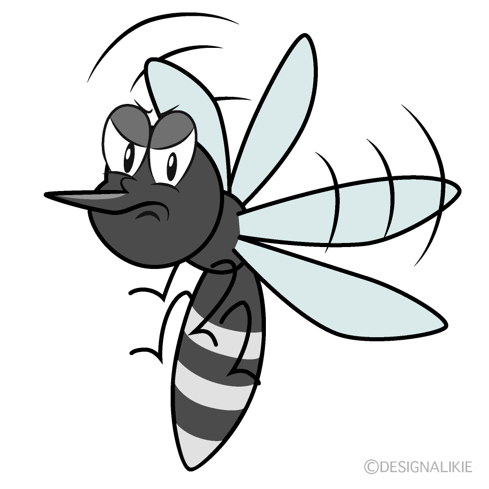 Angry Mosquito Cartoon Character Image