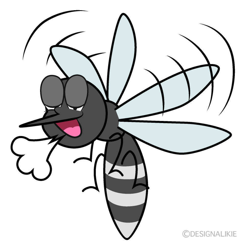 Relaxing Mosquito Cartoon Character Image