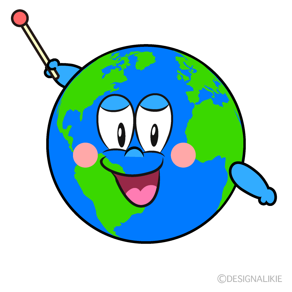 Speaking Earth Cartoon Character Image