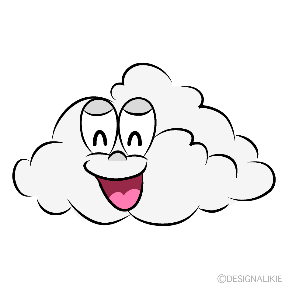 Smiling Cloud Cartoon Character Image
