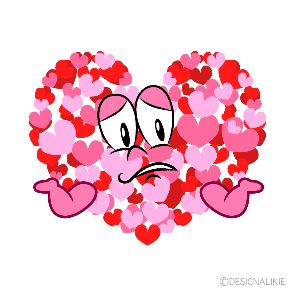 Troubled Hearts Cartoon Character Image