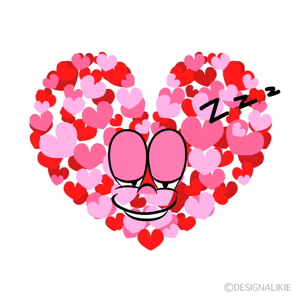 Sleeping Hearts Cartoon Character Image