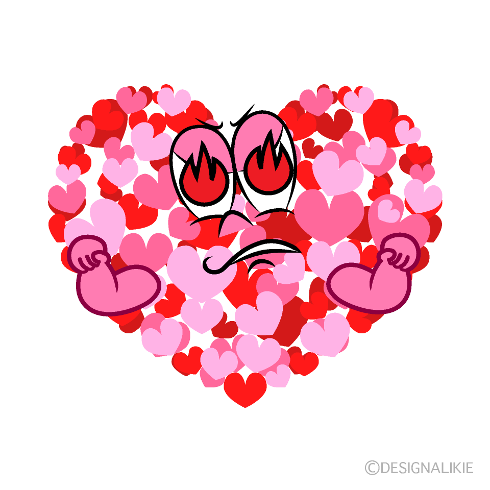 Enthusiasm Hearts Cartoon Character Image