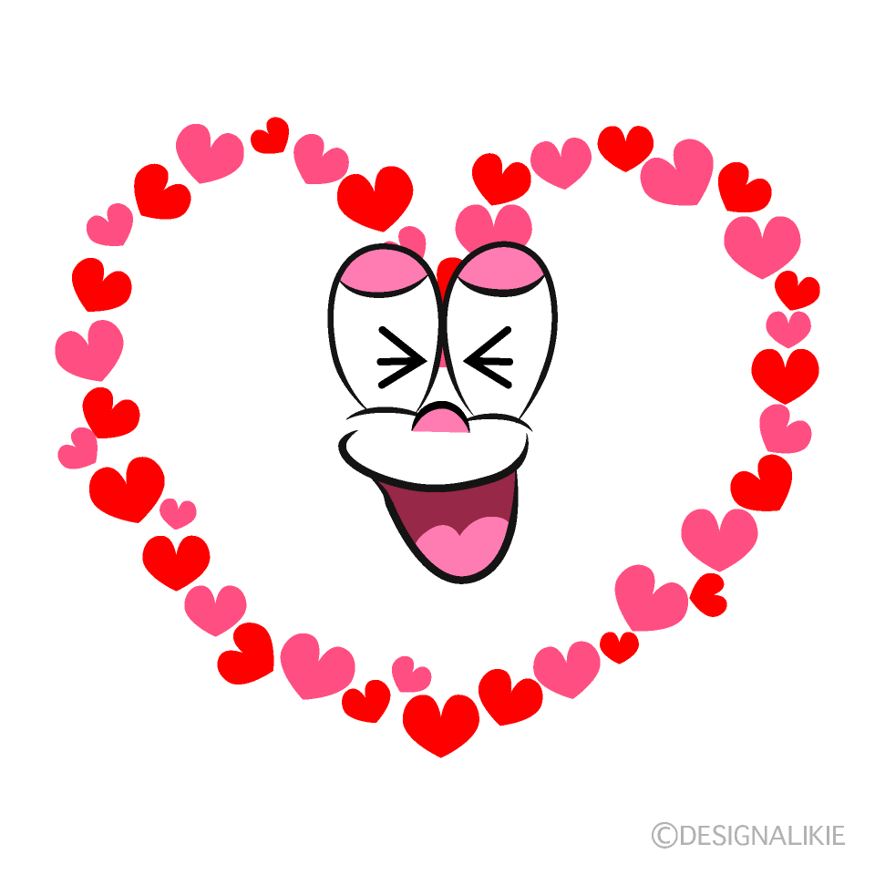 Laughing Heart Wreath Cartoon Character Image