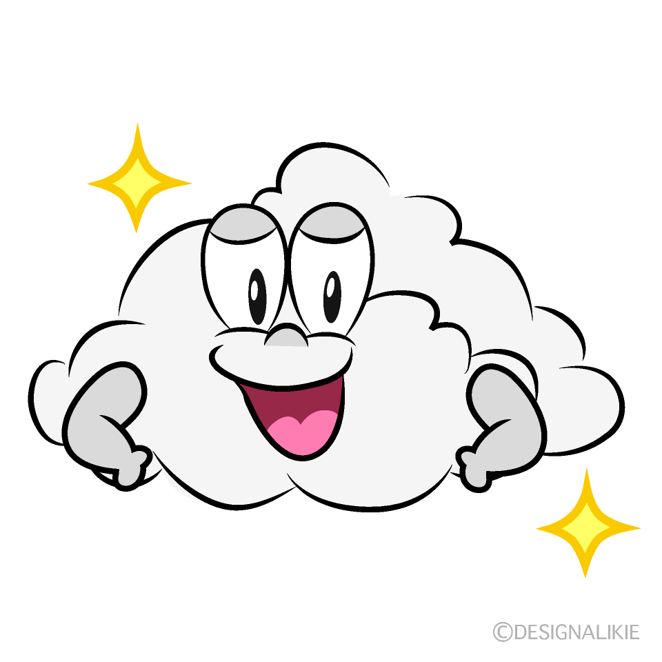 Glitter Cloud Cartoon Character Image