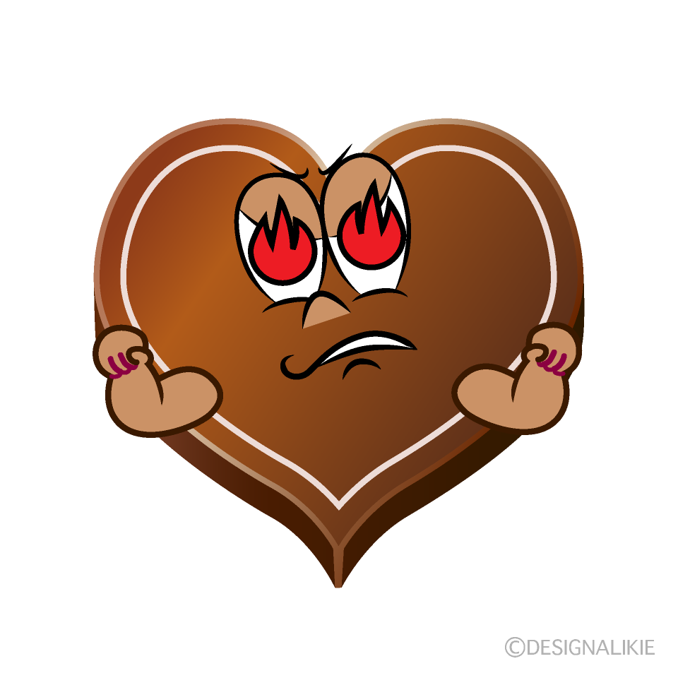 Enthusiasm Heart Chocolate Cartoon Character Image