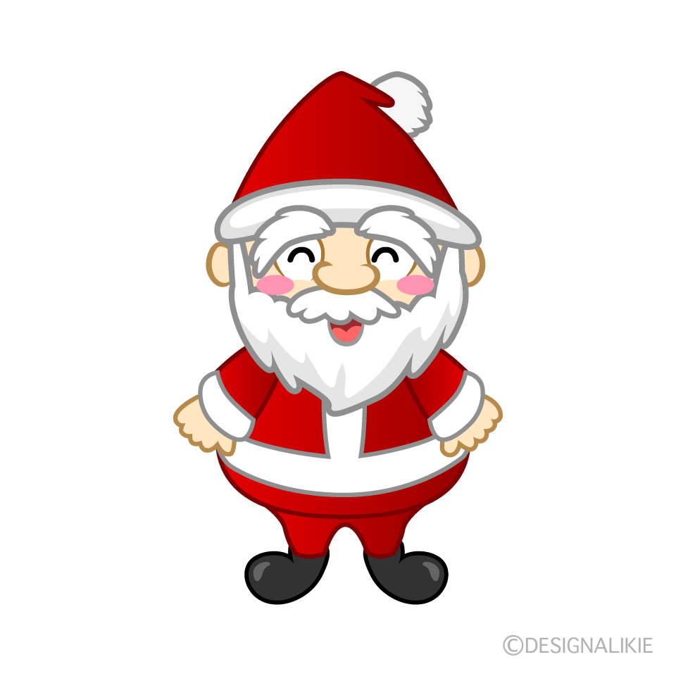 Smiling Mini Santa Cartoon Character Image