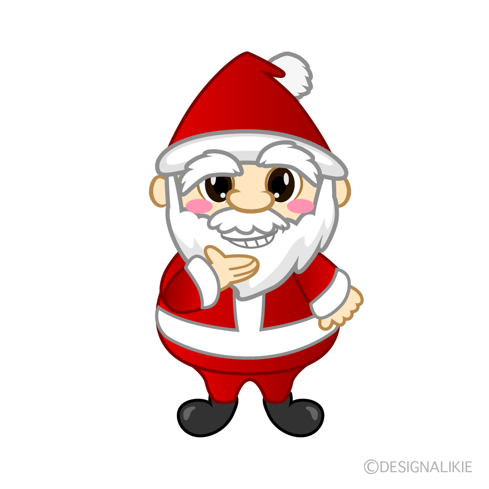 Grinning Mini Santa Cartoon Character Image