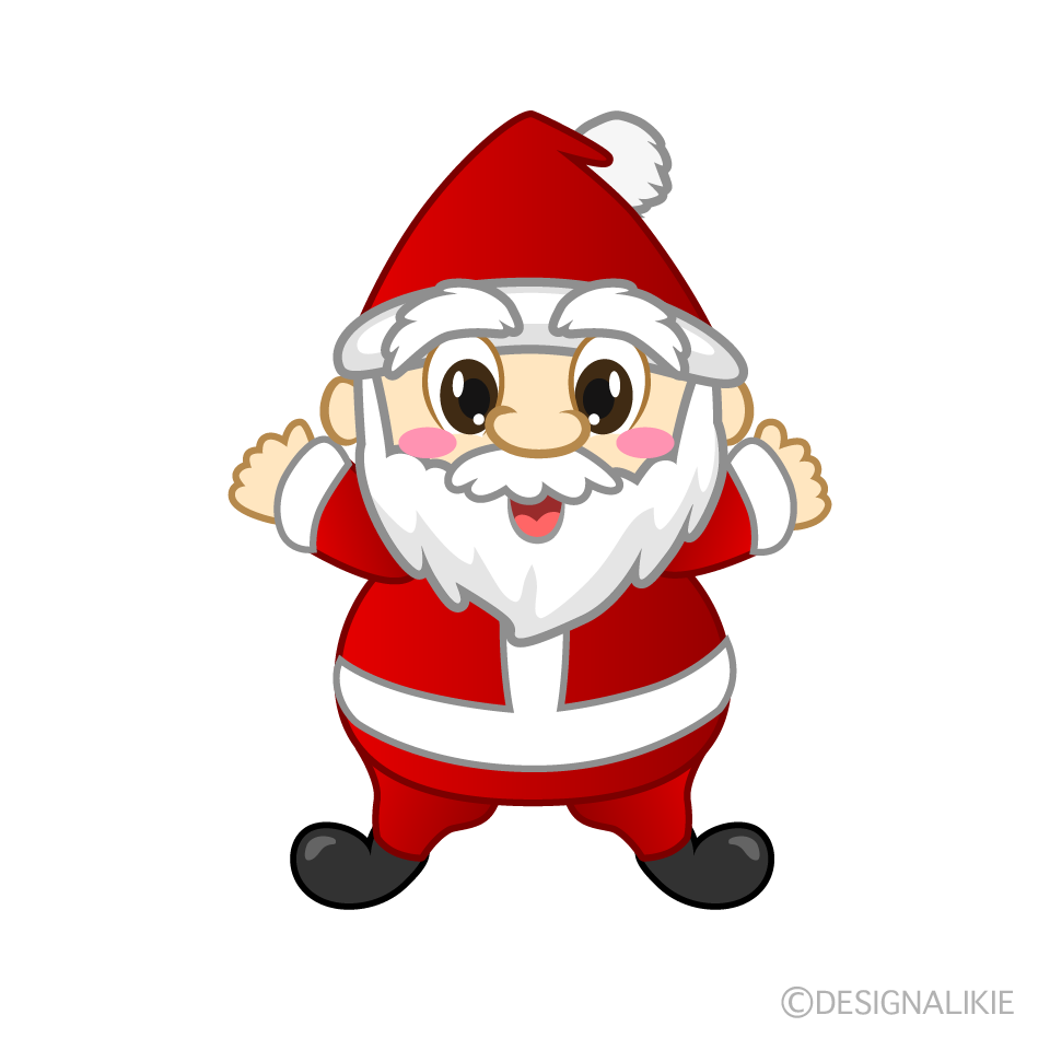 Surprising Mini Santa Cartoon Character Image