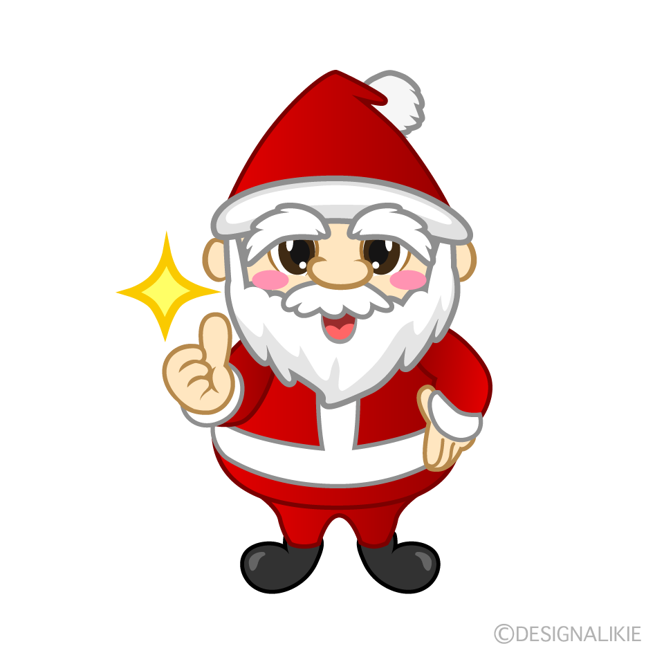 Thumbs up Mini Santa Cartoon Character Image