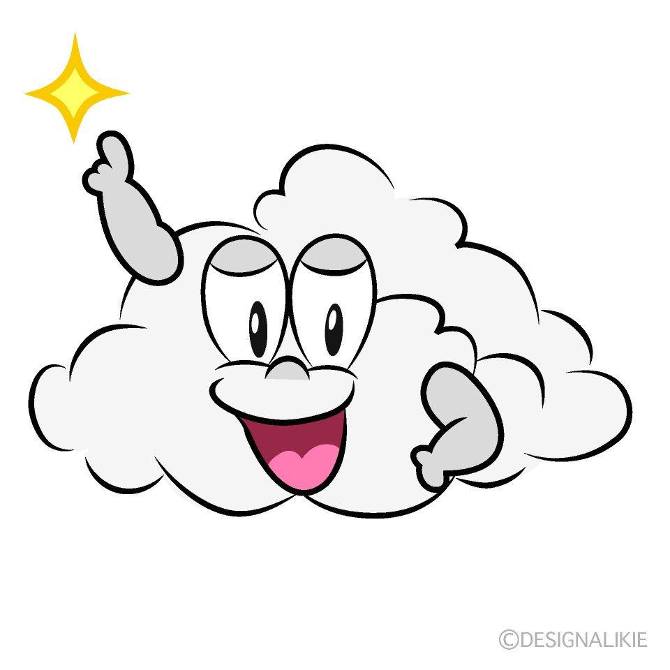 Posing Cloud Cartoon Character Image