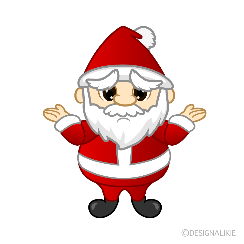 Troubled Mini Santa Cartoon Character Image