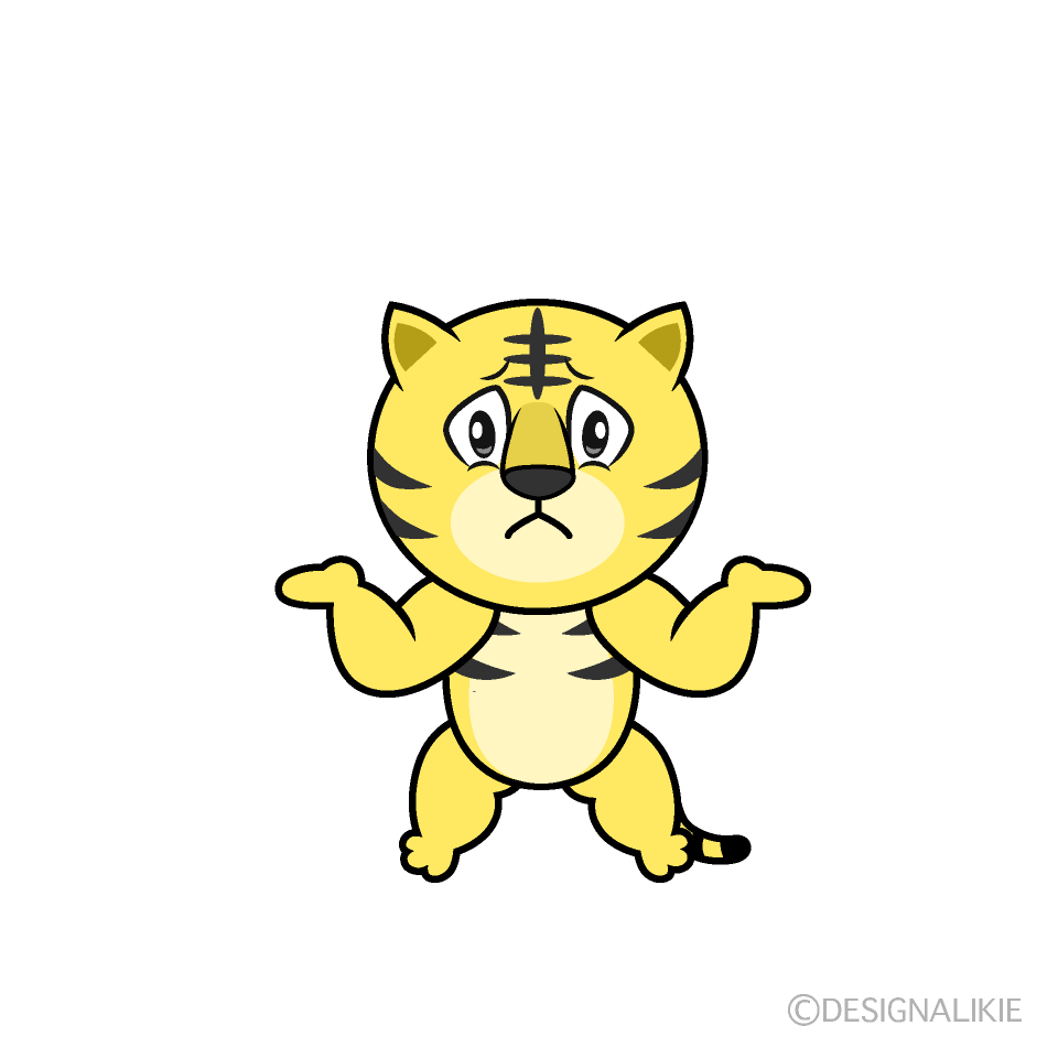 Surprising Tiger Cartoon Character Image