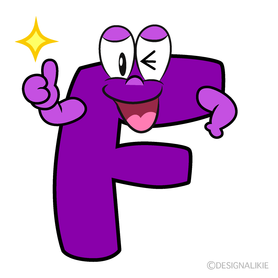 Thumbs up F Cartoon Character Image