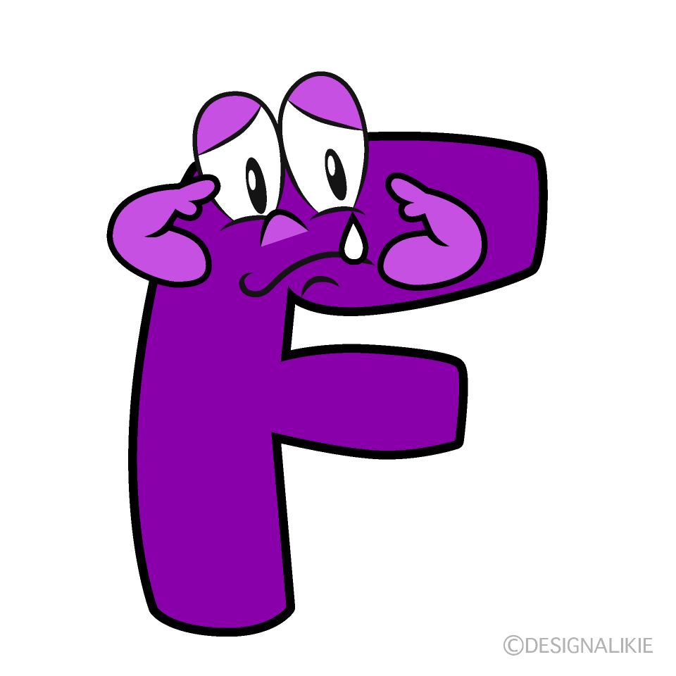 Sad F Cartoon Character Image