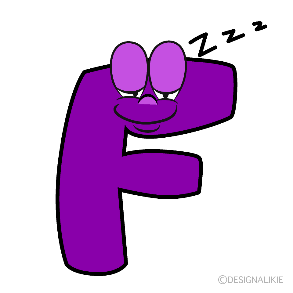 Sleeping F Cartoon Character Image