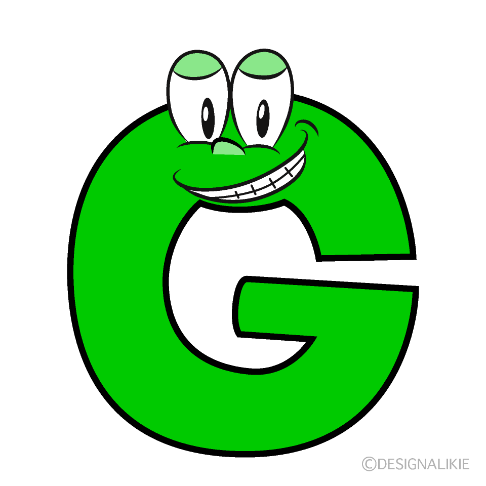 Grinning G Cartoon Character Image