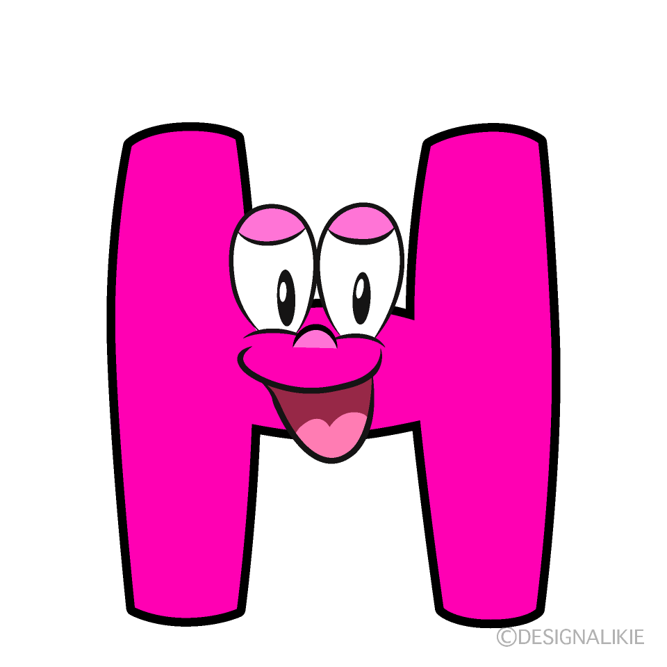 Smiling H Cartoon Character Image