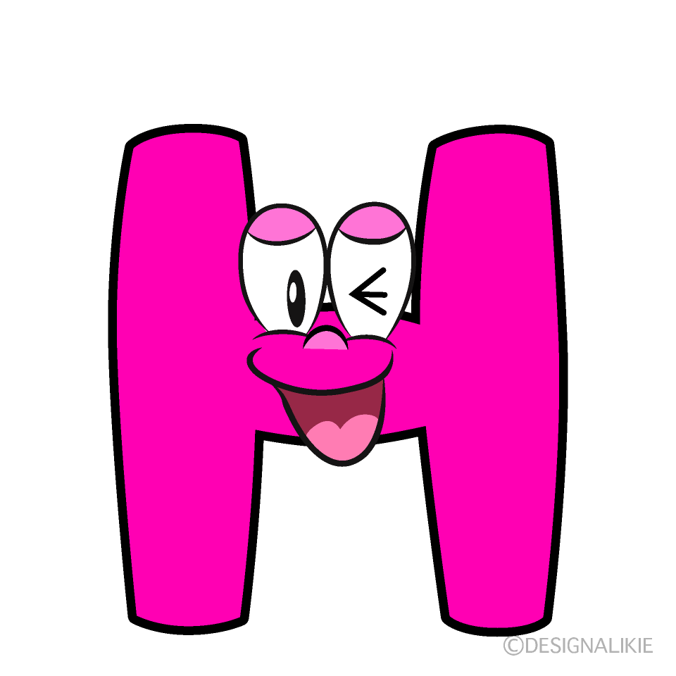 Laughing H Cartoon Character Image