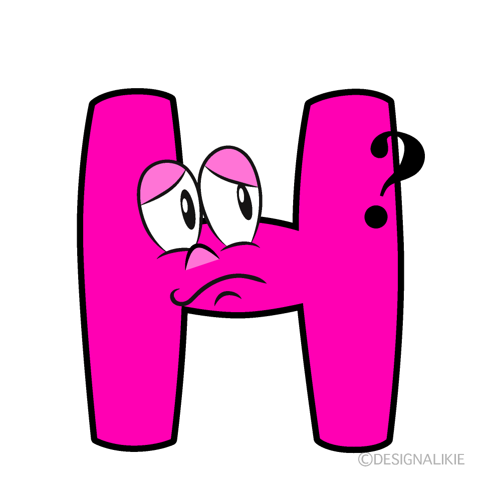 Thinking H Cartoon Character Image