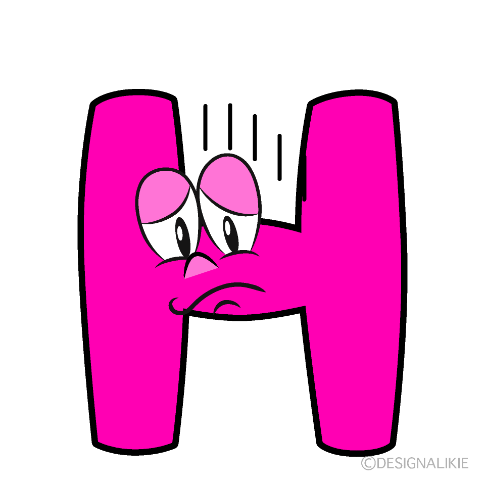Depressed H Cartoon Character Image