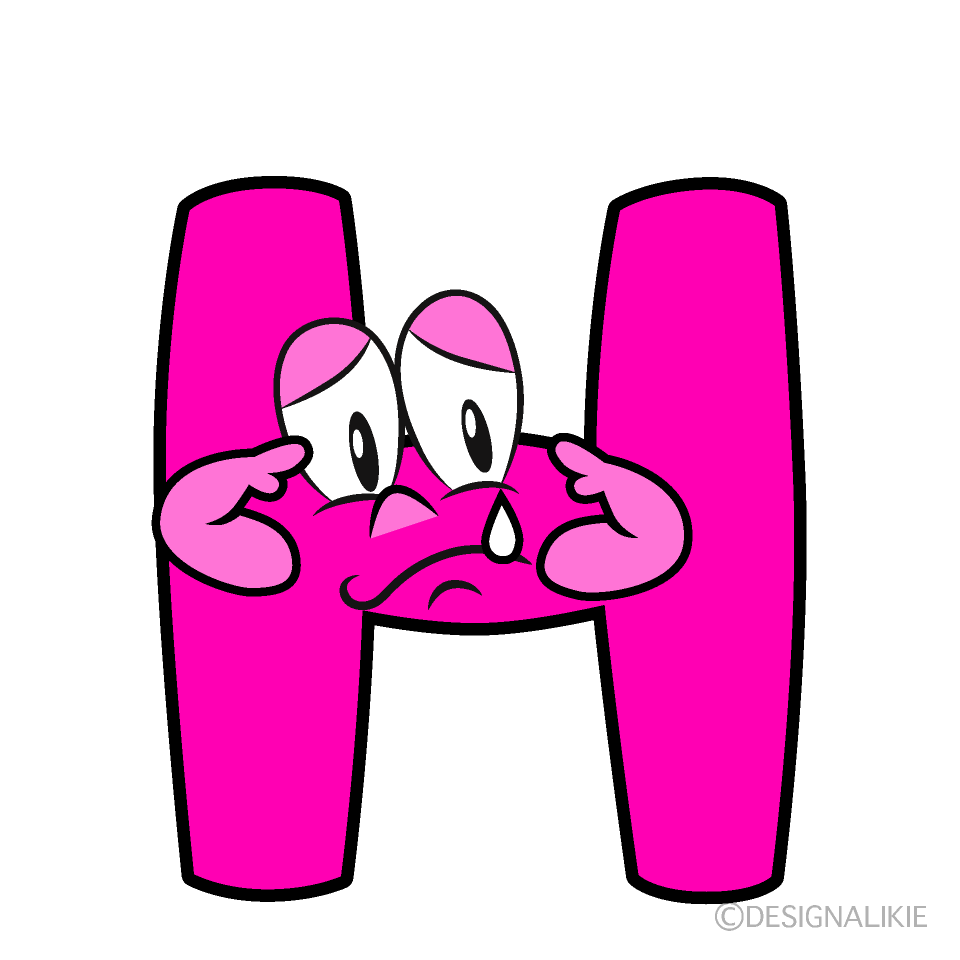 Sad H Cartoon Character Image
