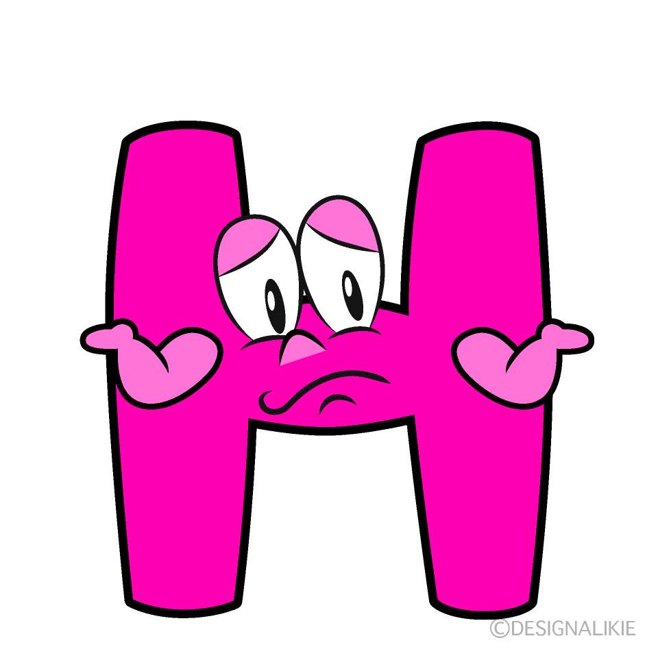 Troubled H Cartoon Character Image