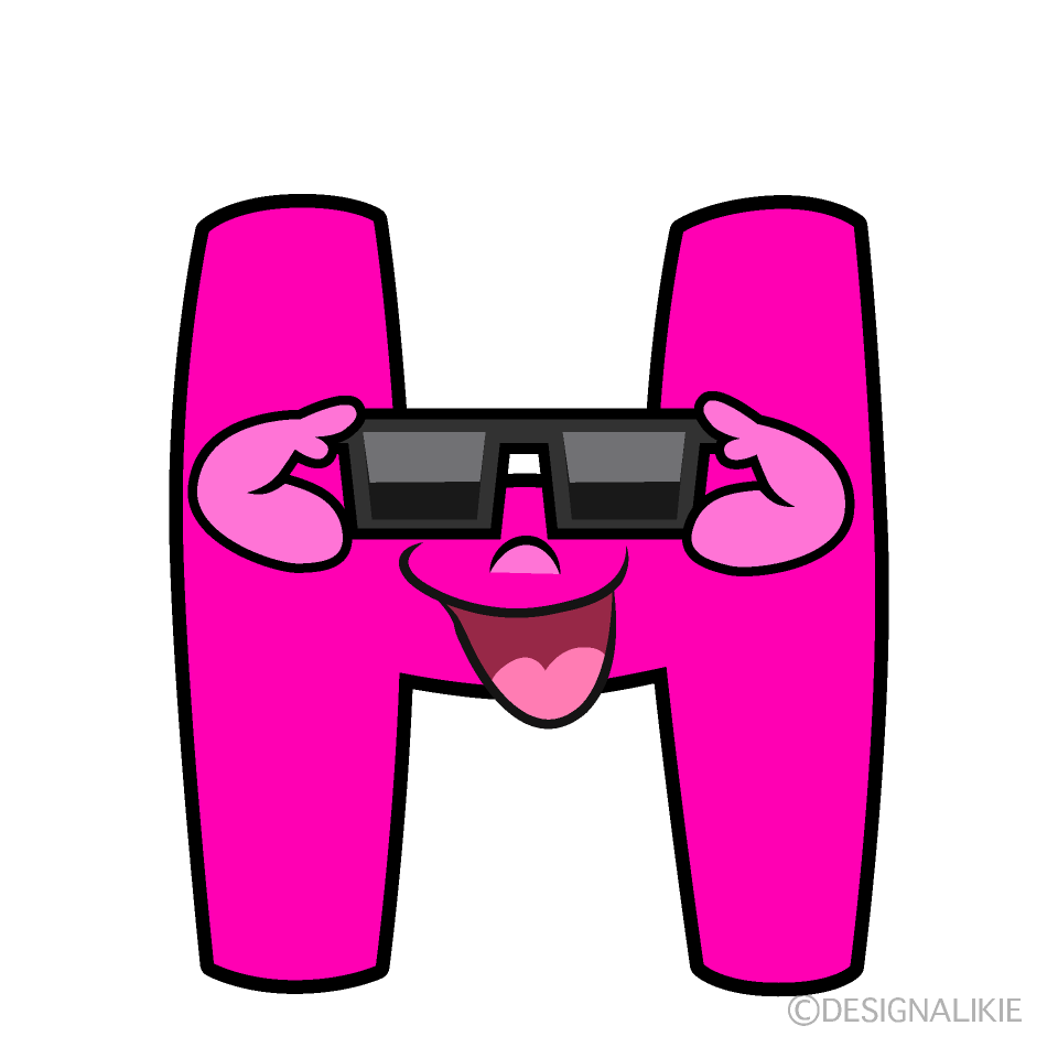 Cool H Cartoon Character Image