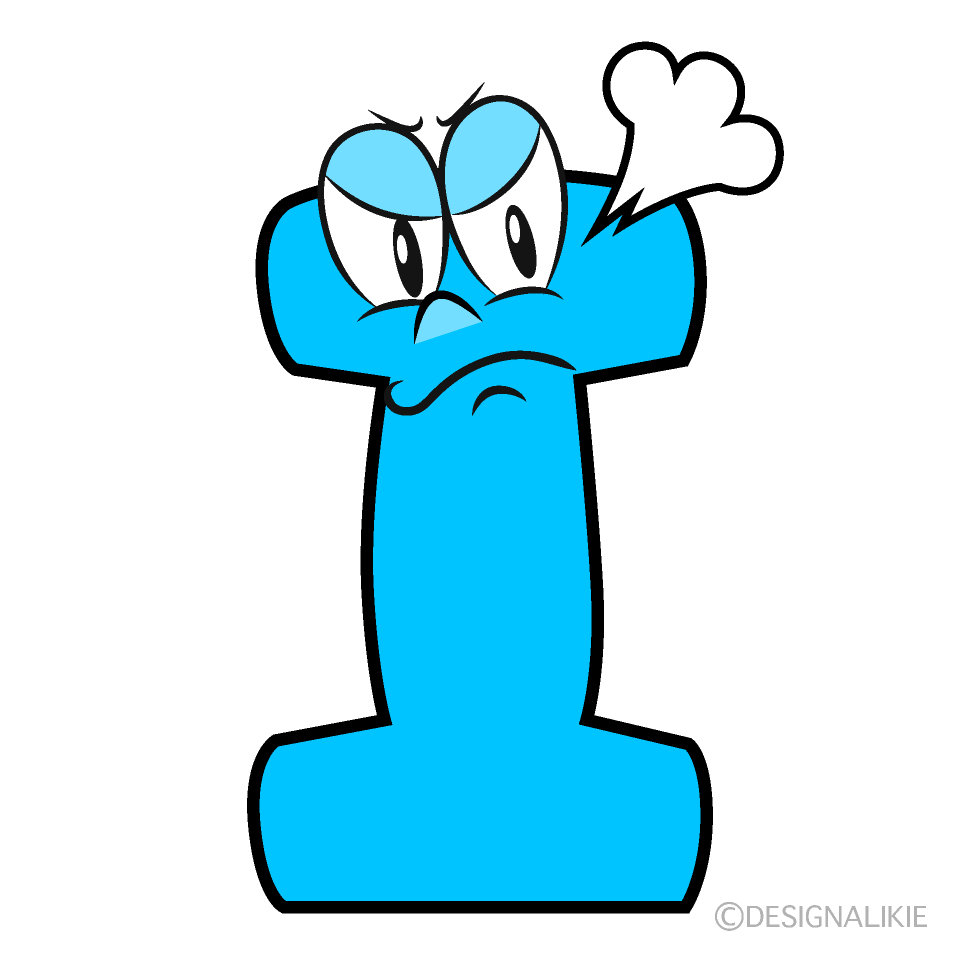 Angry I Cartoon Character Image