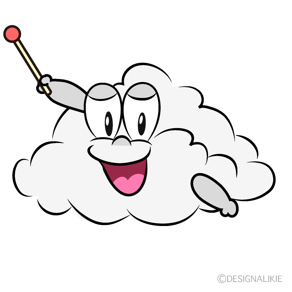 Speaking Cloud Cartoon Character Image
