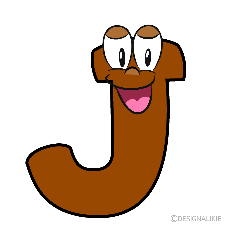 Smiling J Cartoon Character Image