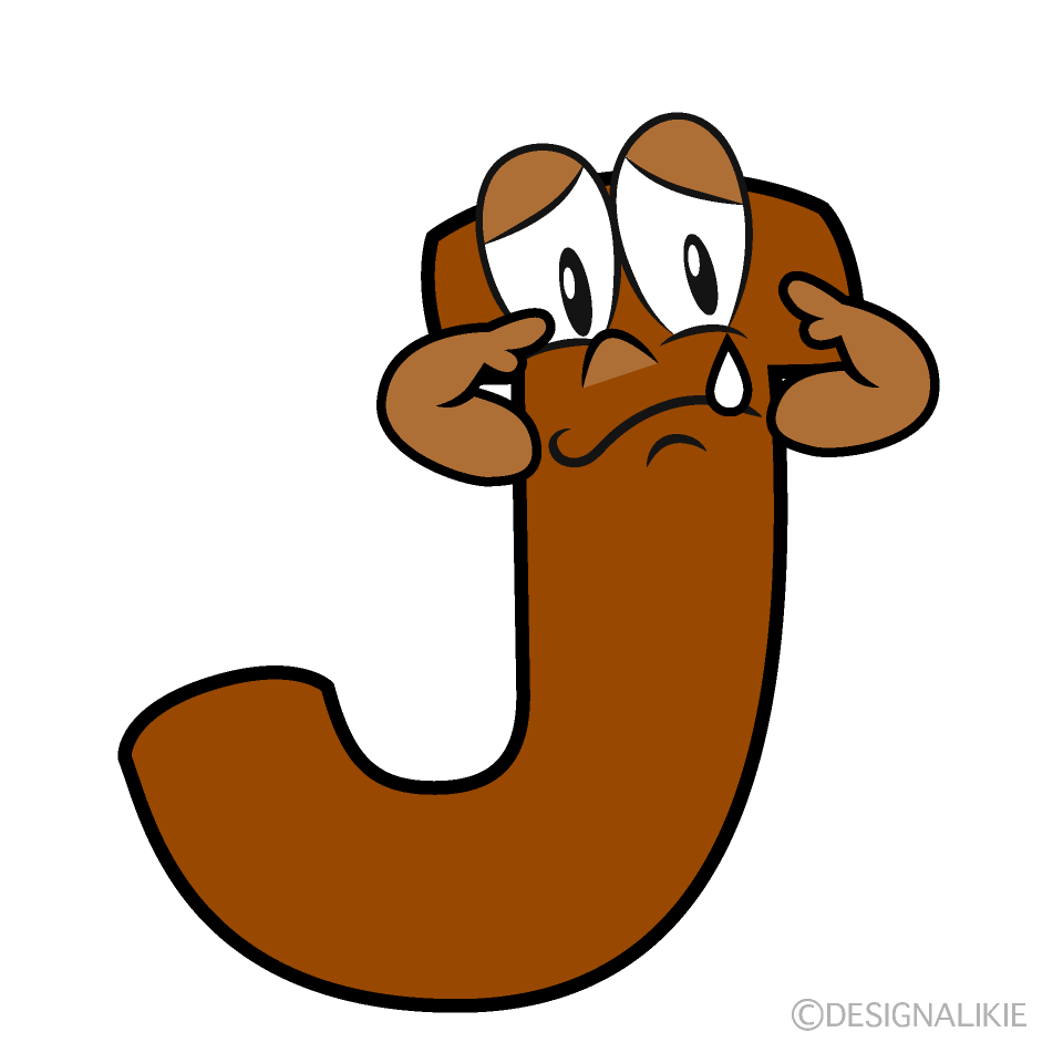 Sad J Cartoon Character Image