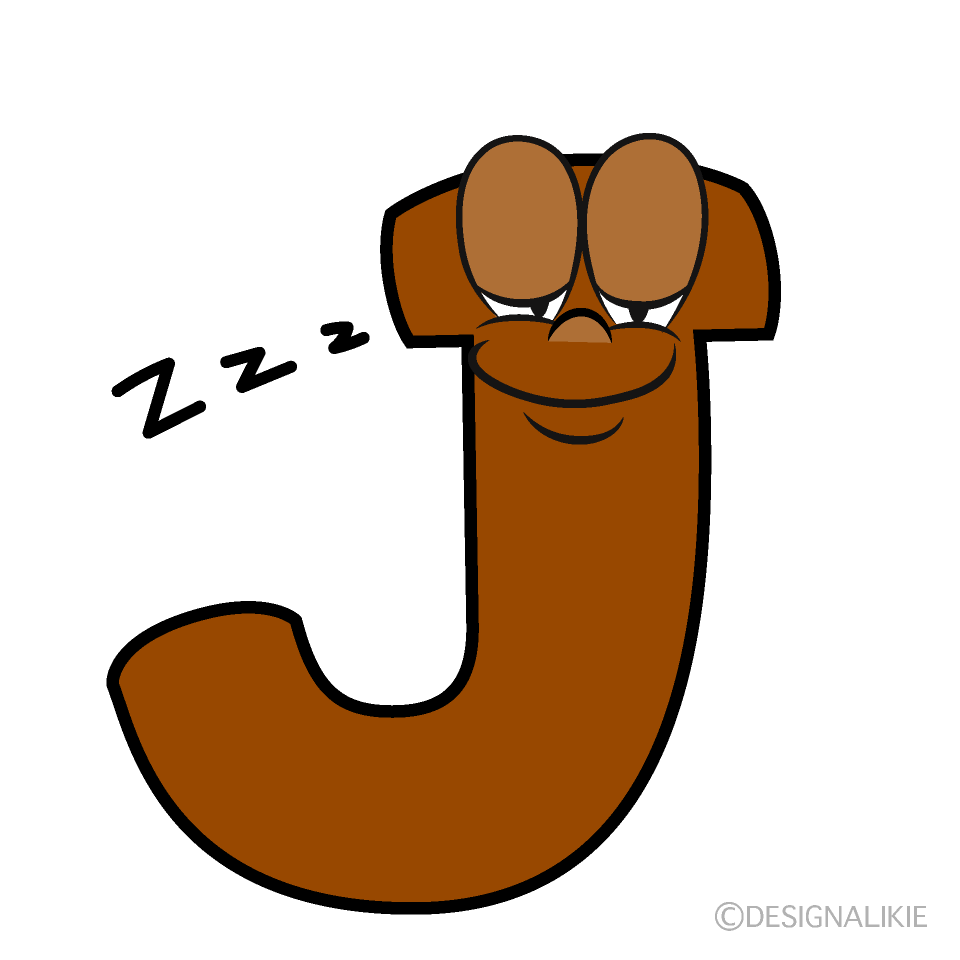 Sleeping J Cartoon Character Image