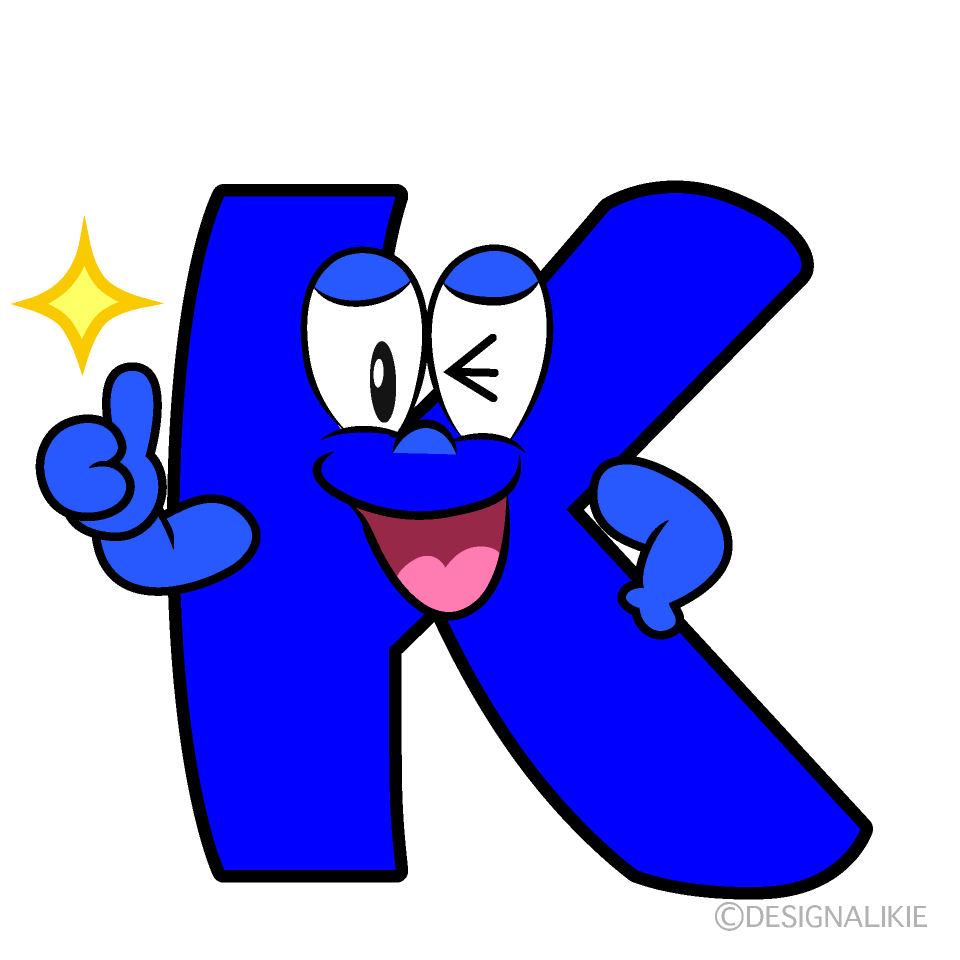 Thumbs up K Cartoon Character Image