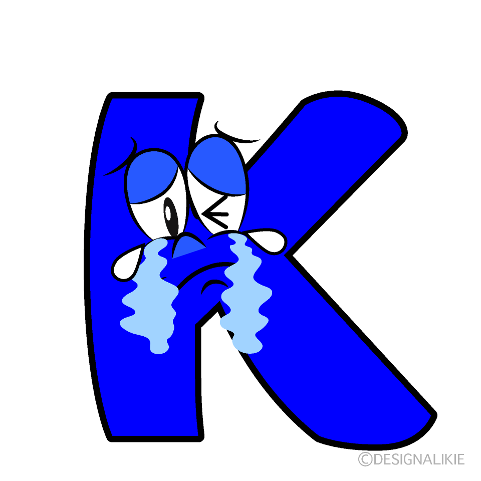 Crying K Cartoon Character Image