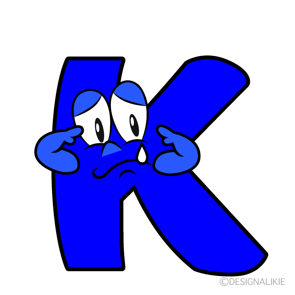 Sad K Cartoon Character Image