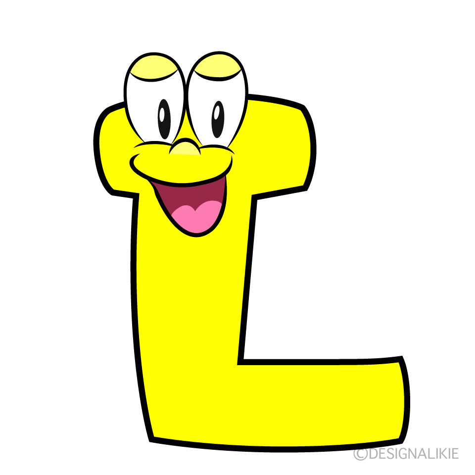 Smiling L Cartoon Character Image