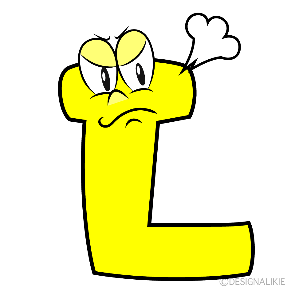 Angry L Cartoon Character Image