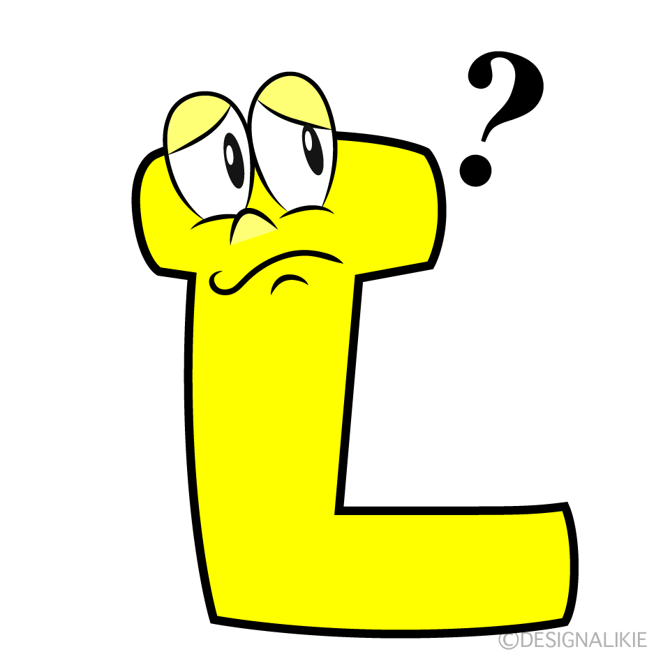 Thinking L Cartoon Character Image