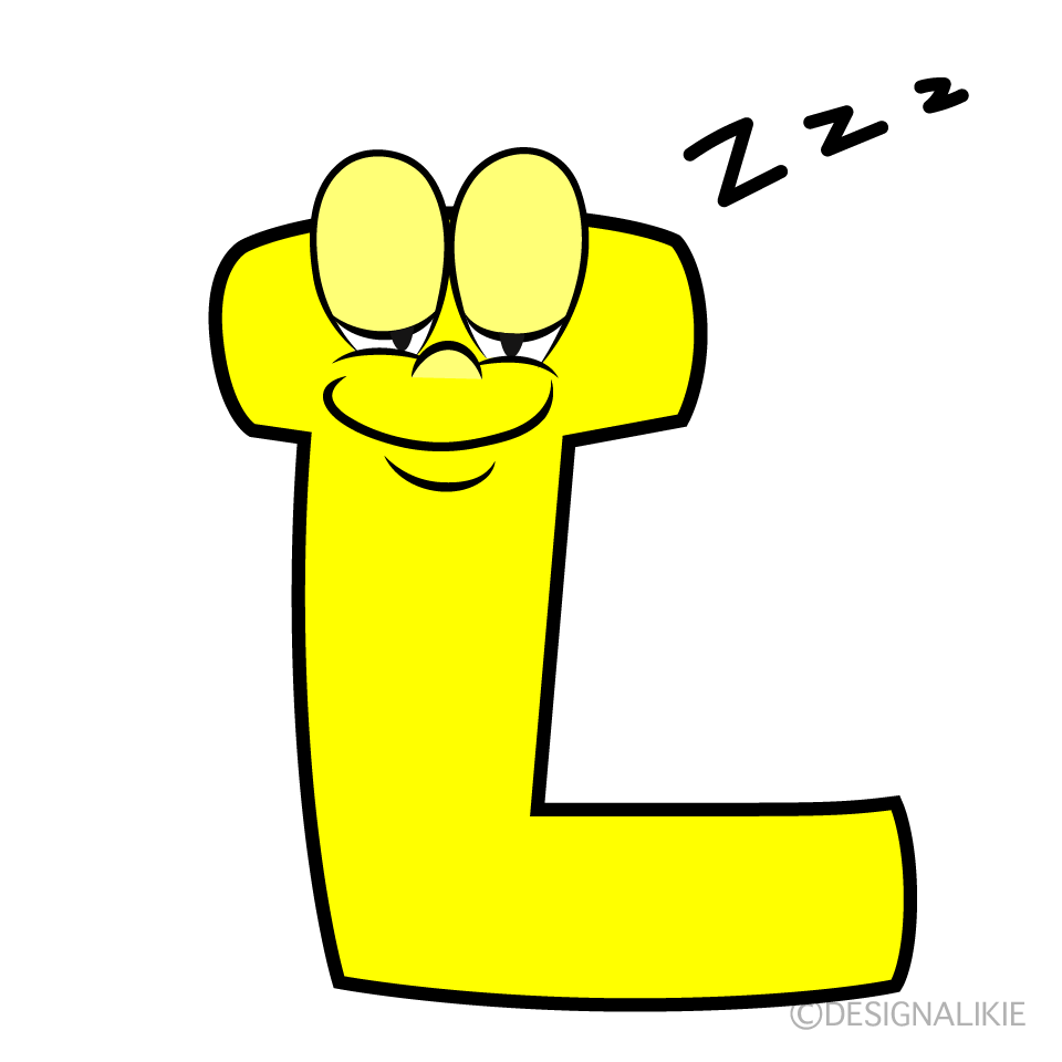 Sleeping L Cartoon Character Image