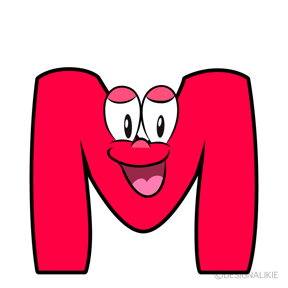 Smiling M Cartoon Character Image
